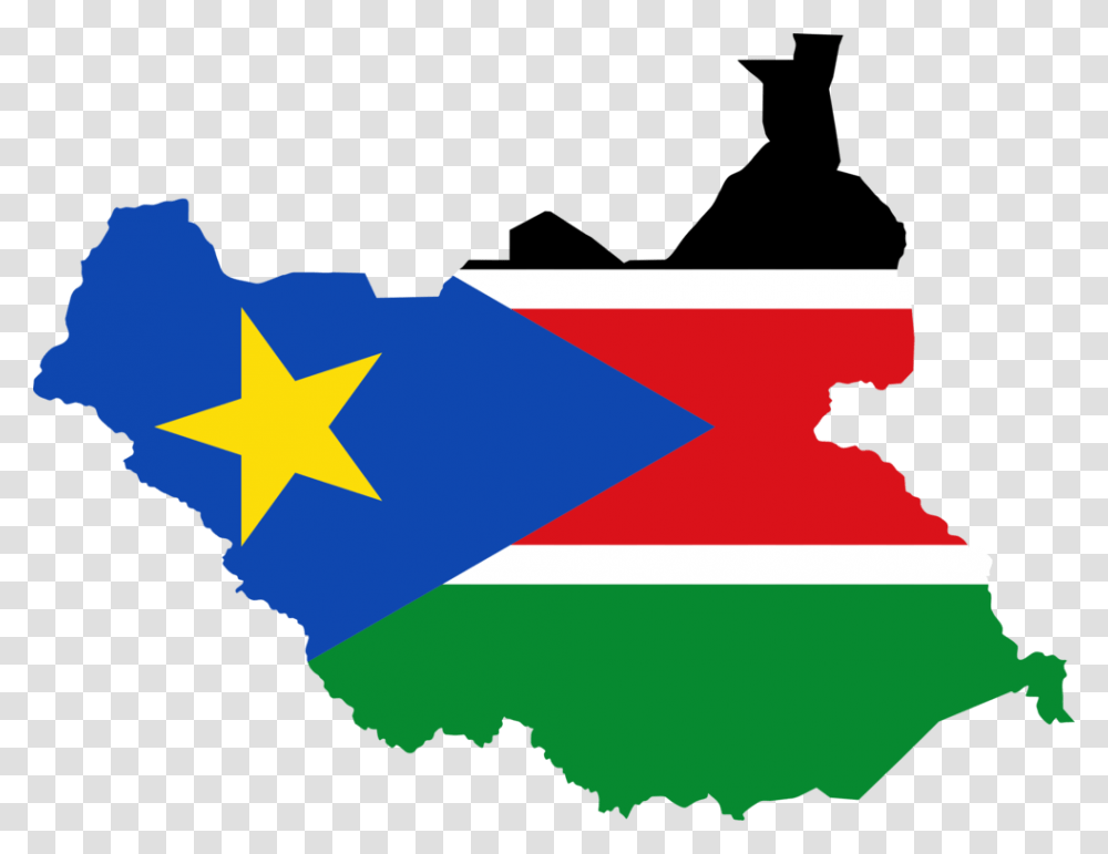 Flag Of South Sudan Map National Flag, Star Symbol Transparent Png