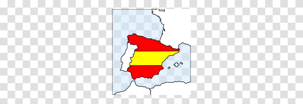 Flag Of Spain Clipart, Map, Diagram, Atlas, Plot Transparent Png