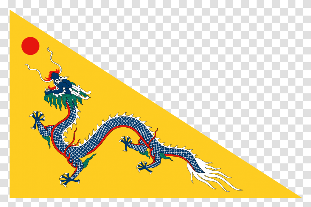 Flag Of The Qing Dynasty Wikipedia Qing Dynasty Flag, Dragon Transparent Png