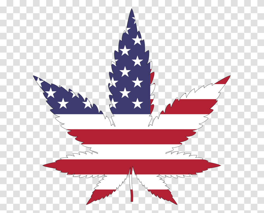 Flag Of The United States Cannabis Drug, Leaf, Plant, Star Symbol Transparent Png