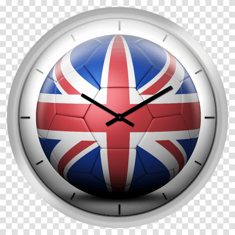 Flag Of United Kingdom On Soccer Ball Cayman Islands British Territory, Football, Team Sport, Sports, Clock Transparent Png