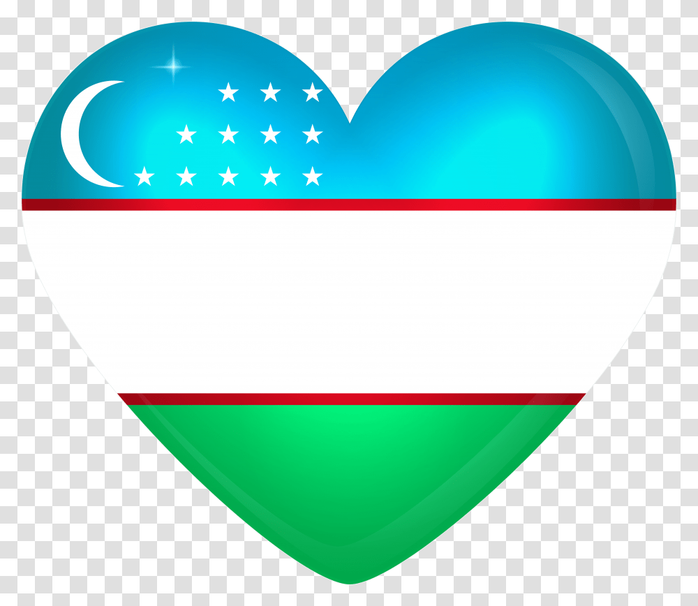 Flag Of Uzbekistan Clipart Royalty Free Uzbekistan Uzbekistan Flag, Balloon, Heart, Light, Plectrum Transparent Png