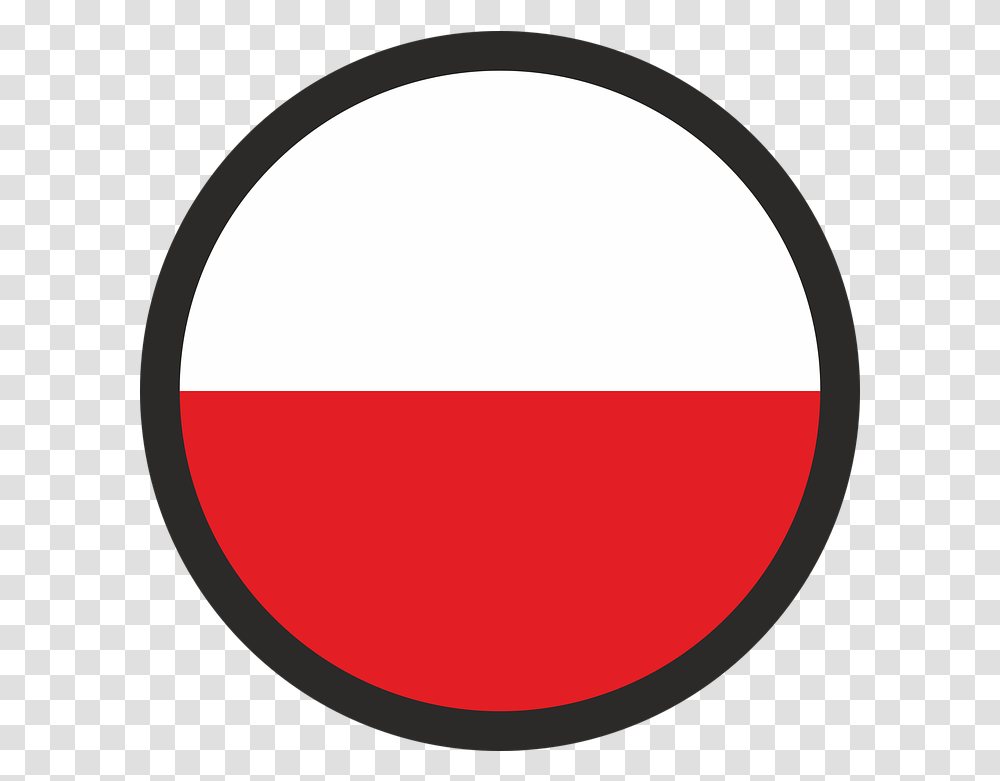 Flag Poland The Nation Polish Circle, Symbol, Text, Light, Logo Transparent Png