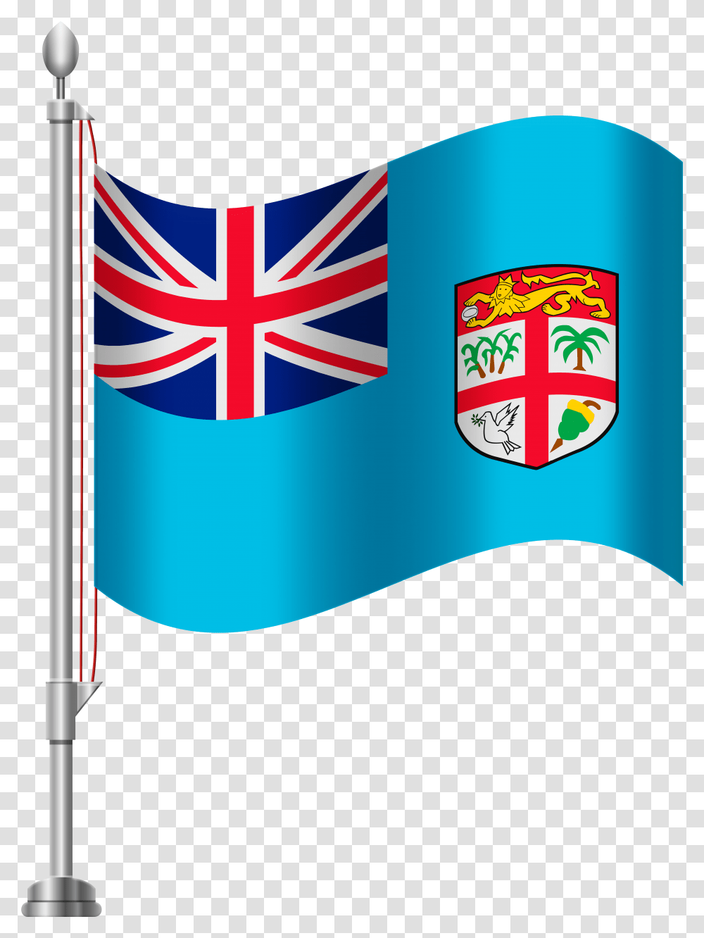 Flag Pole Clipart Fiji Flag Jpg, American Flag, Emblem Transparent Png