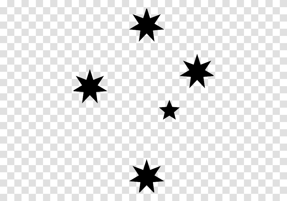 Flag Sign Black Science Geography Australia Star Stars Clipart Black, Star Symbol, Silhouette Transparent Png