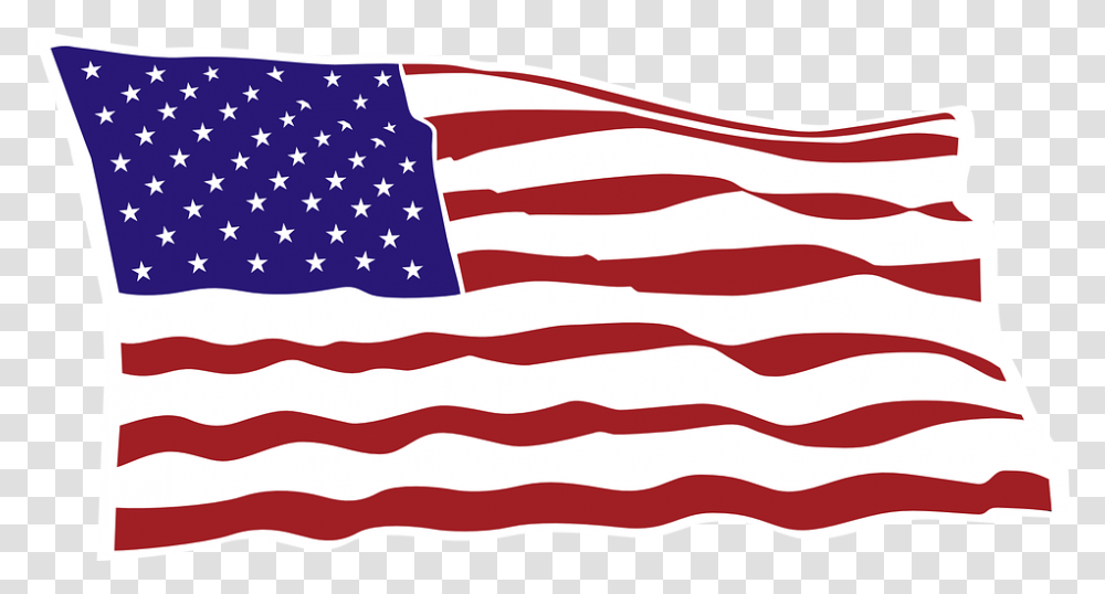 Flag Usa Red Striped Blue Star Stars And Stripes Waving American Flag, Bacon, Pork, Food Transparent Png