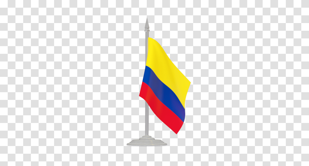 Flag With Flagpole Illustration Of Flag Of Colombia, American Flag Transparent Png