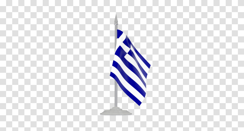 Flag With Flagpole Illustration Of Flag Of Greece, American Flag Transparent Png