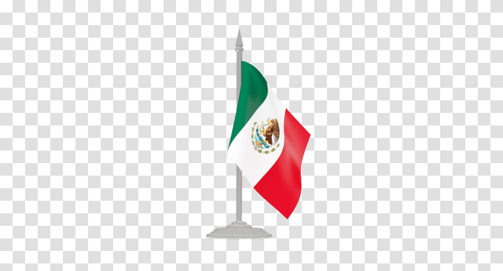 Flag With Flagpole Illustration Of Flag Of Mexico, American Flag Transparent Png