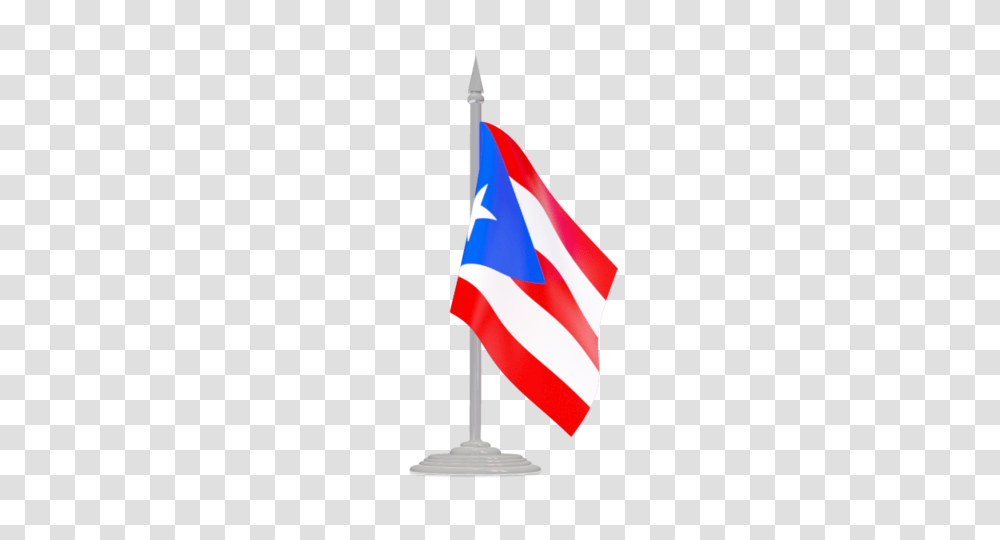Flag With Flagpole Illustration Of Flag Of Puerto Rico, American Flag Transparent Png