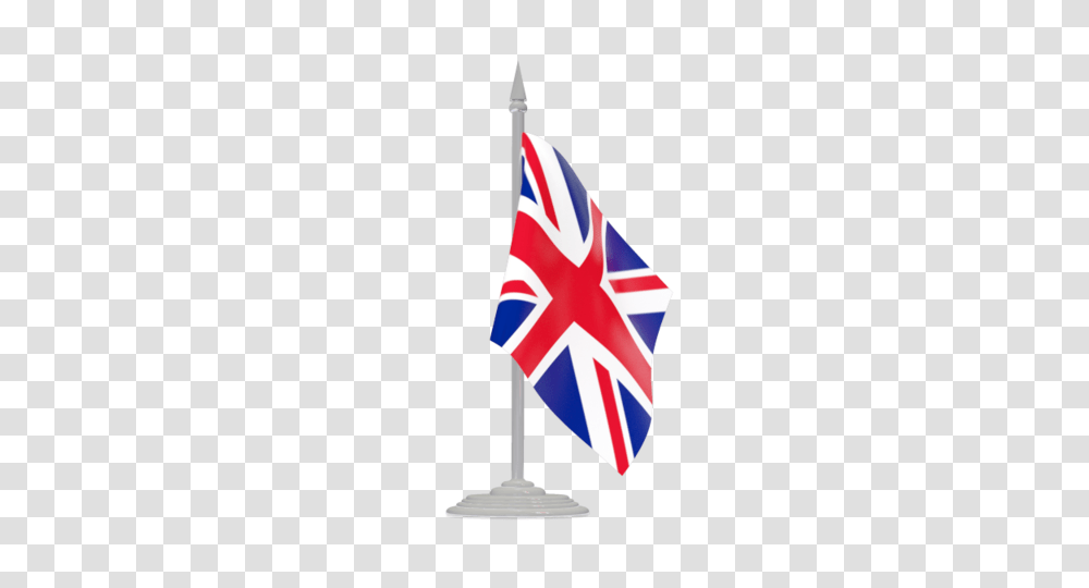 Flag With Flagpole Illustration Of Flag Of United Kingdom, American Flag Transparent Png