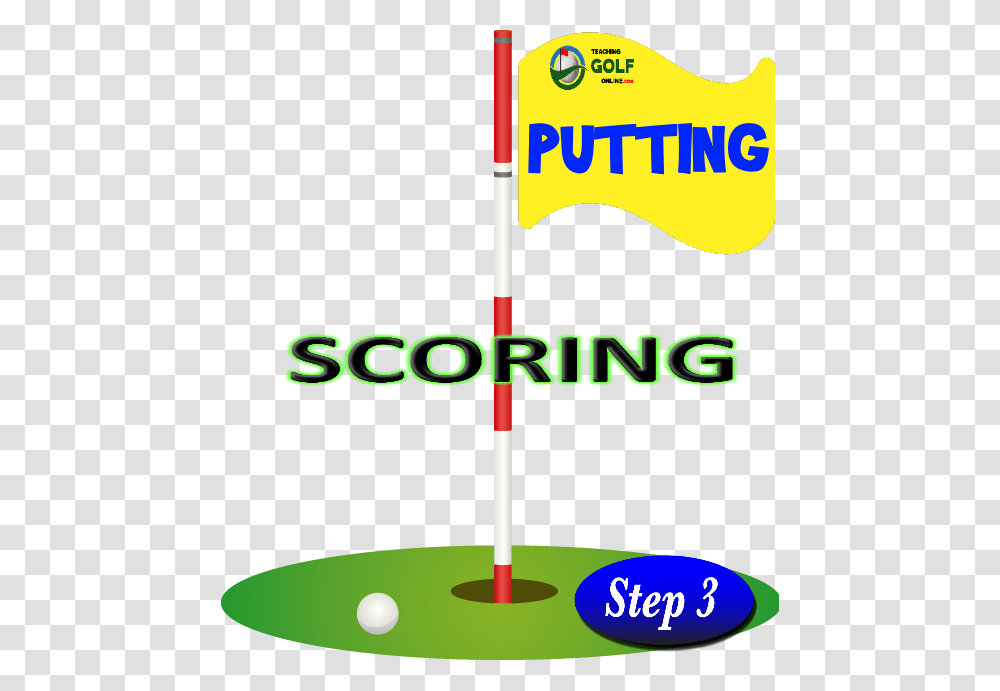 Flag With Step 3 Teaching Golf Online Logo Putting Speed Golf, Advertisement Transparent Png
