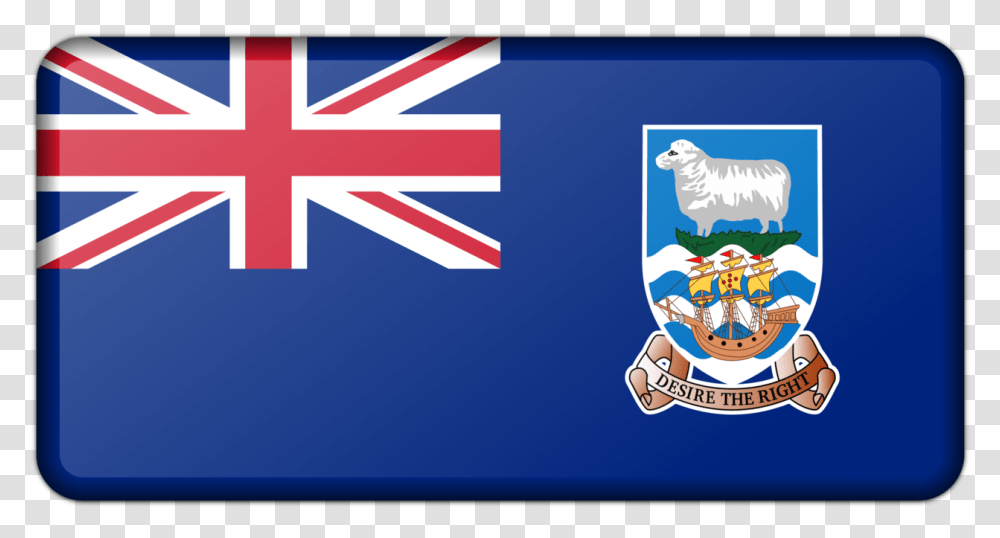 Flagcrestrectangle Falkland Islands Flag, Logo, Emblem Transparent Png