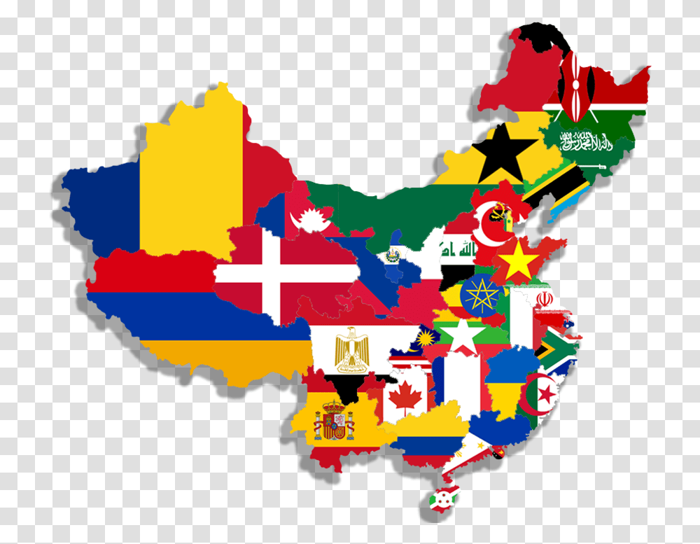 Flags Of China Regions, Poster, Advertisement, Plot, Map Transparent Png