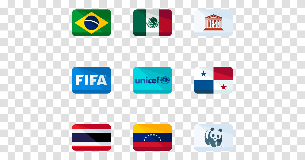 Flags Seven Flags Of Continents, Word, Number Transparent Png