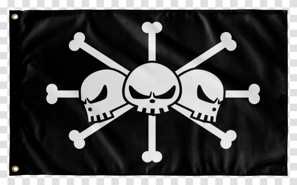 Flags Wall Flag Blackbeard One Piece Logo, Pirate, Stencil Transparent Png