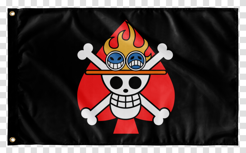 Flags Wall Flag One Piece Jolly Roger Ace, Person, Human, Performer, Pirate Transparent Png