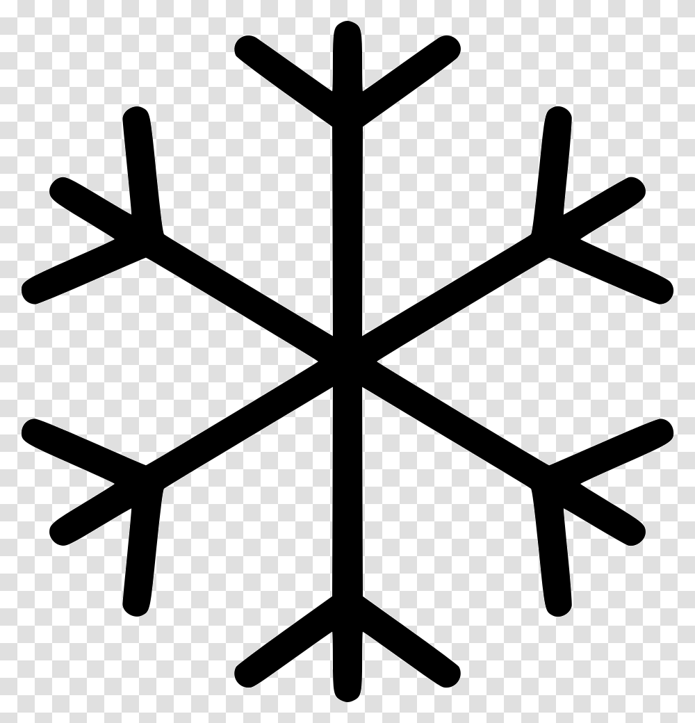 Flake Frost Icon Free Download, Cross, Snowflake, Stencil Transparent Png