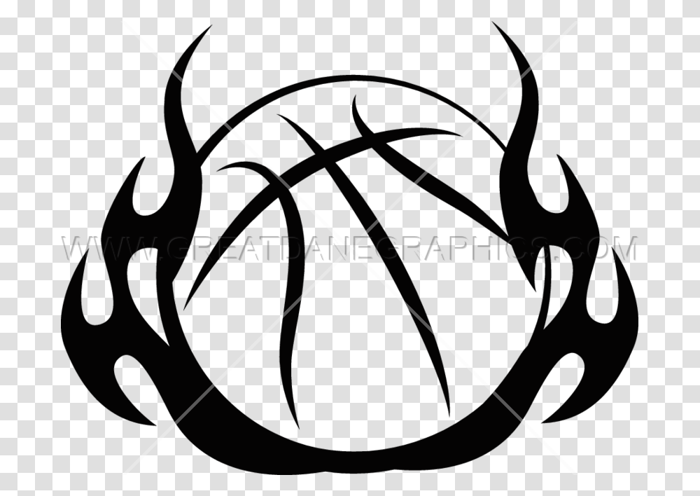 Flame Clipart Basketball Basketball Ball Tribal Design, Spider, Invertebrate, Animal, Arachnid Transparent Png