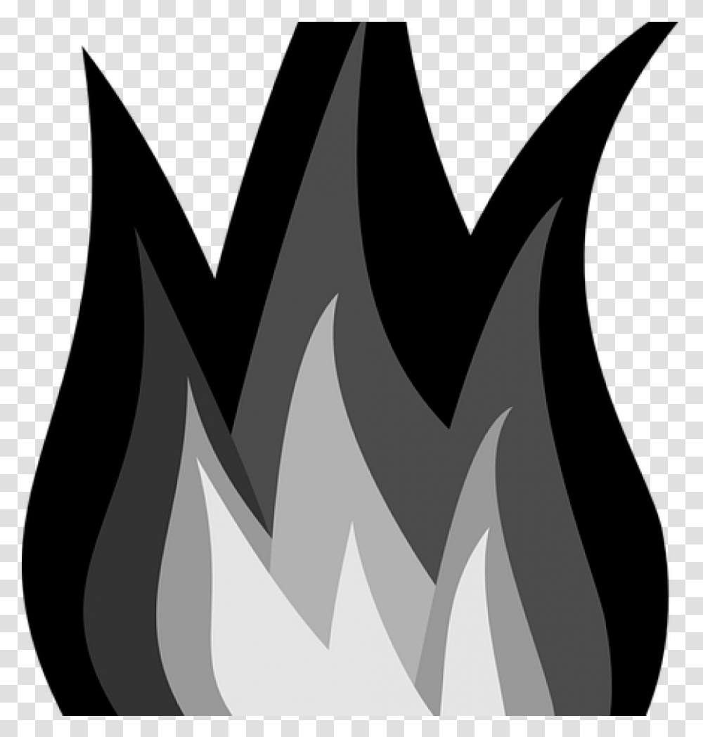 Flame Clipart Black And White Fire Flames Burn Free, Plant, Flower, Blossom, Aloe Transparent Png