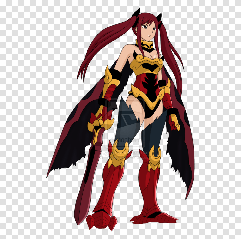 Flame Empress Armor Erza Cosplay Fairy Tail Gray Erza Armor Fairy Tail, Comics, Book, Person, Human Transparent Png