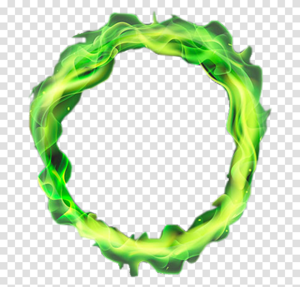 Flame Fire Fire Circle Effect, Green, Smoke, Person, Human Transparent Png