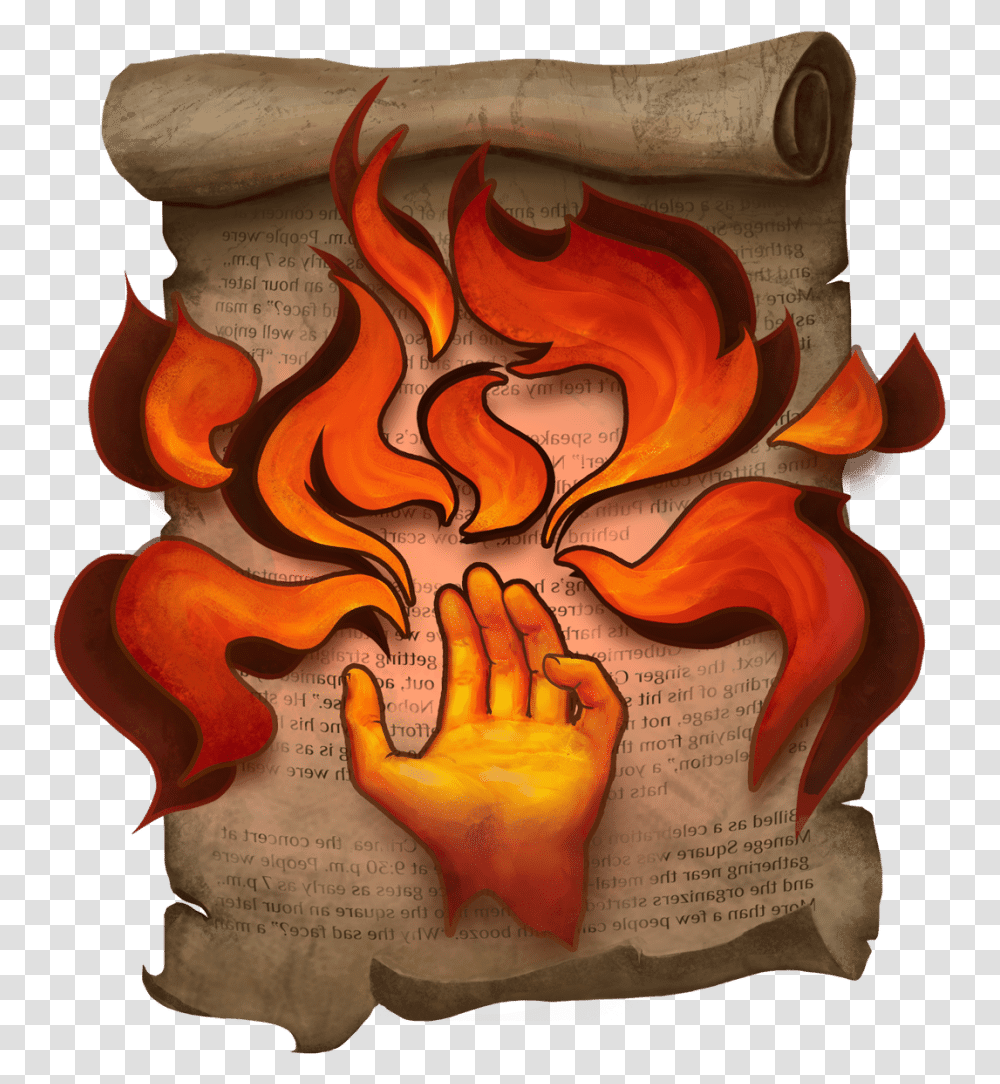 Flame, Hand, Lobster Transparent Png