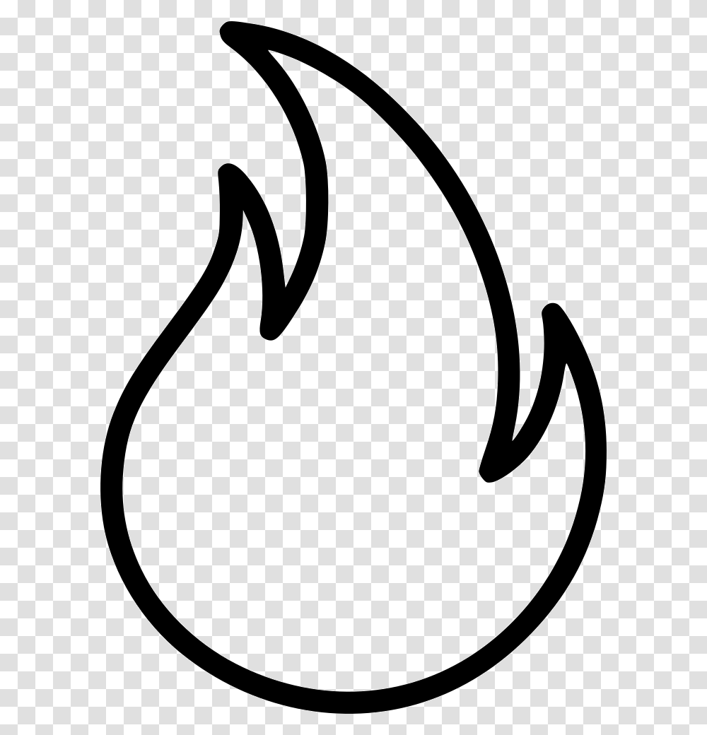 Flame Icon Fire Outline, Stencil, Label, Animal Transparent Png