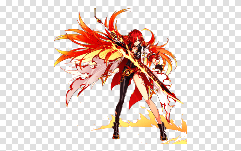 Flame Lord Elwiki Elsword Elesis Flame Lord, Graphics, Art, Modern Art, Hand Transparent Png