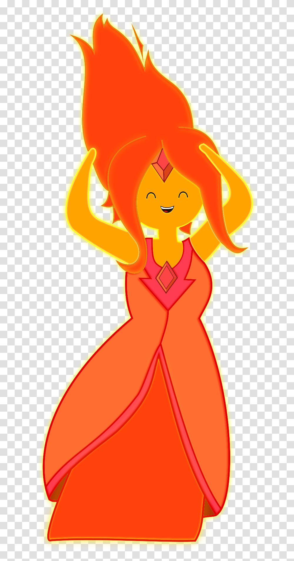 Flame Princess Carmelldansen Vector By Advenimetime Flame Princess Adventure Time Gif, Dress, Female, Person Transparent Png