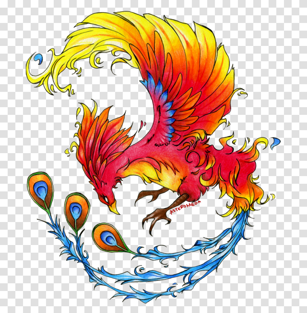 Flame The Phoenix, Dragon, Pattern Transparent Png