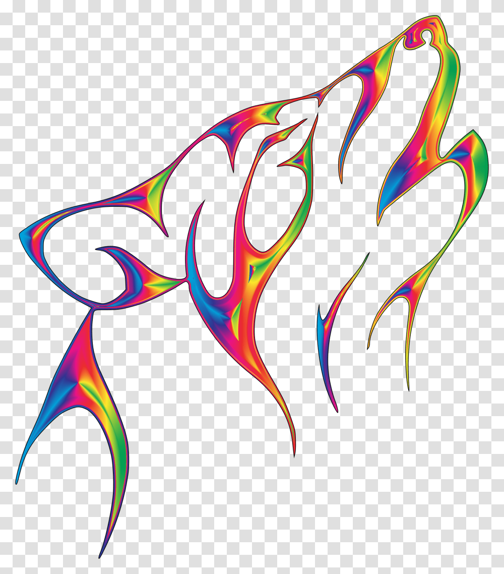 Flame Tribal Wolf No Background Icons, Pattern, Ornament Transparent Png