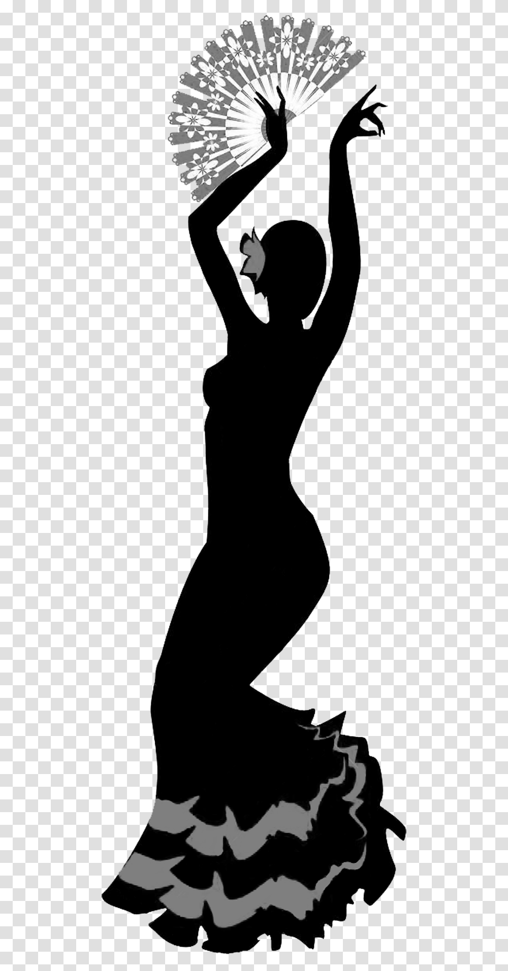 Flamenco Dance Silhouette Flamenco Dancer Silhouette, Person, Human, Arm, Stencil Transparent Png