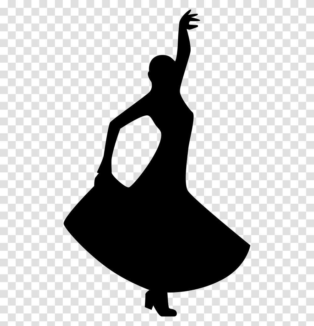 Flamenco Dancing Silhouette Of A Woman Silueta Flamenco Baile, Bag, Stencil, Accessories, Accessory Transparent Png