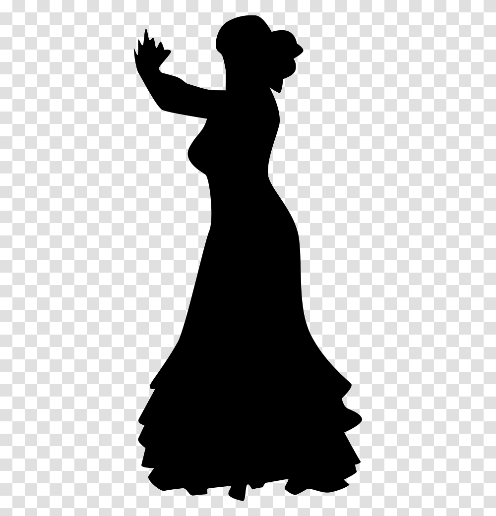 Flamenco Female Dancer Silhouette Dance, Person, Human, Photography, Black Cat Transparent Png