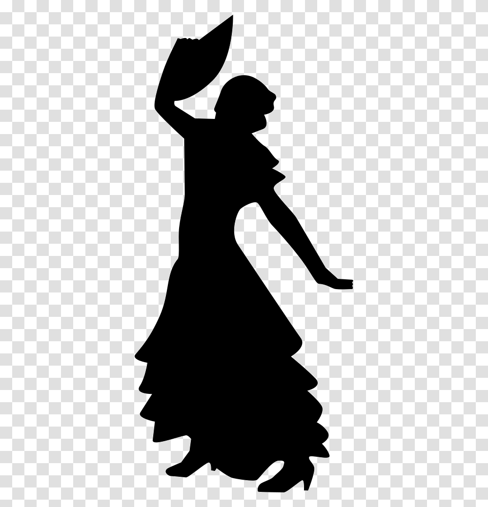 Flamenco Female Woman Silhouette Dancing, Person, Human, Photography, Portrait Transparent Png