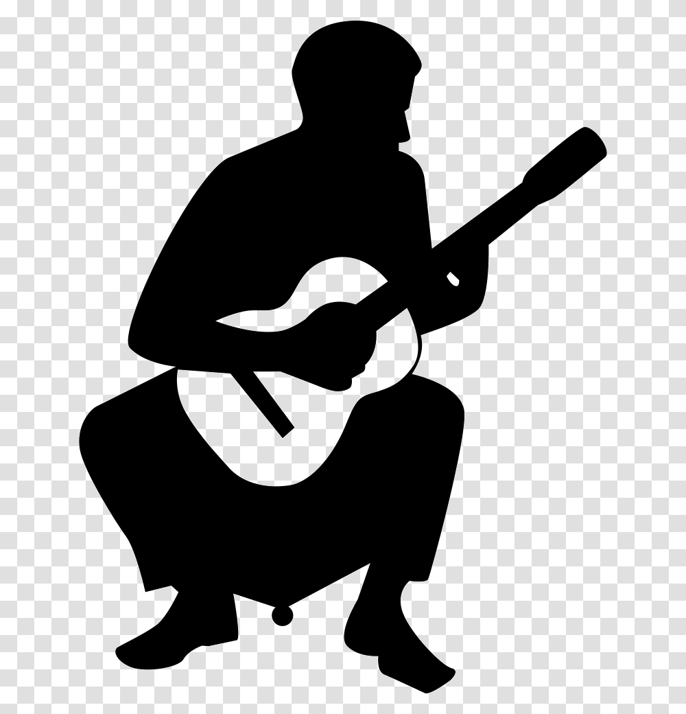 Flamenco Guitar Player Silhouette Guitarist Flamenco, Leisure Activities, Musical Instrument, Stencil, Musician Transparent Png