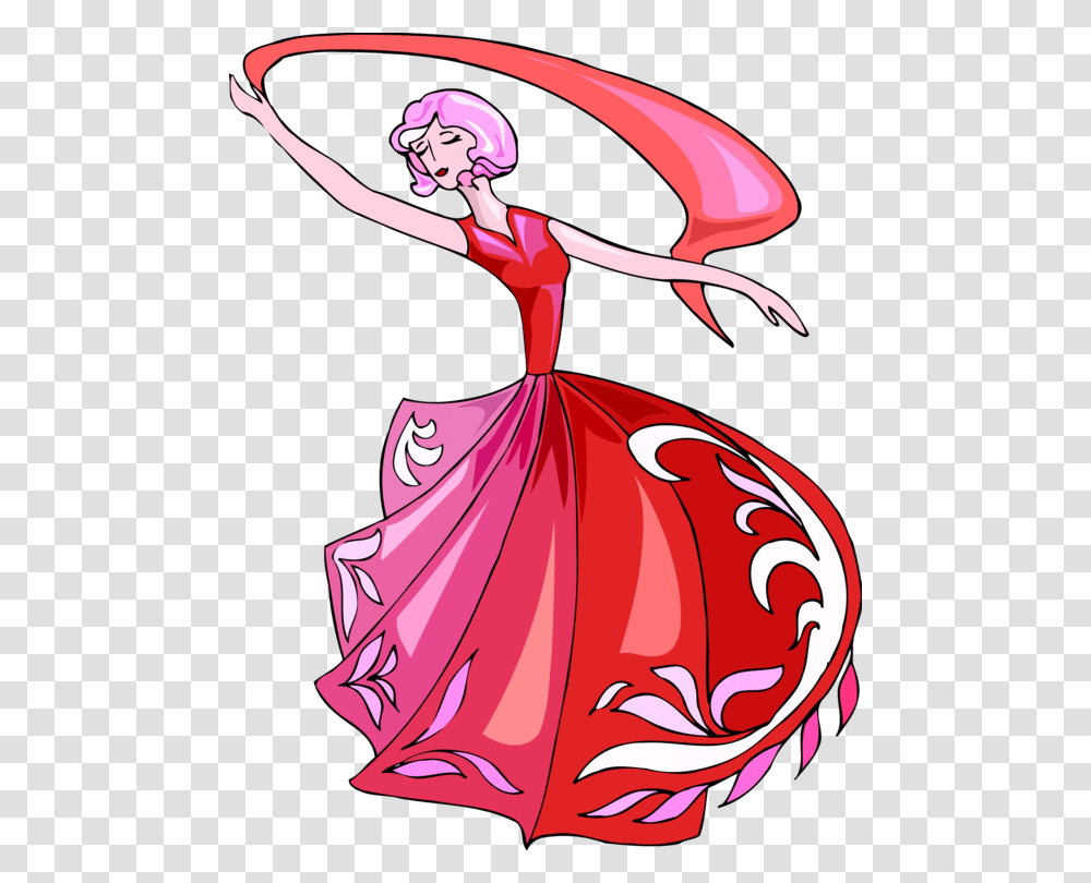 Flamenco Red Dress Dancer Drawing, Dance Pose, Leisure Activities, Person, Human Transparent Png