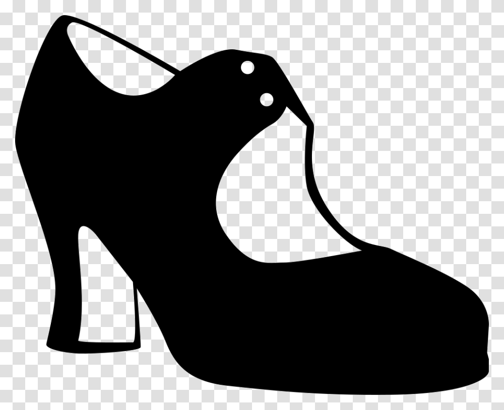Flamenco Shoe Dance Vector Graphics Zapato De Flamenco Dibujo, Silhouette, Apparel, Footwear Transparent Png