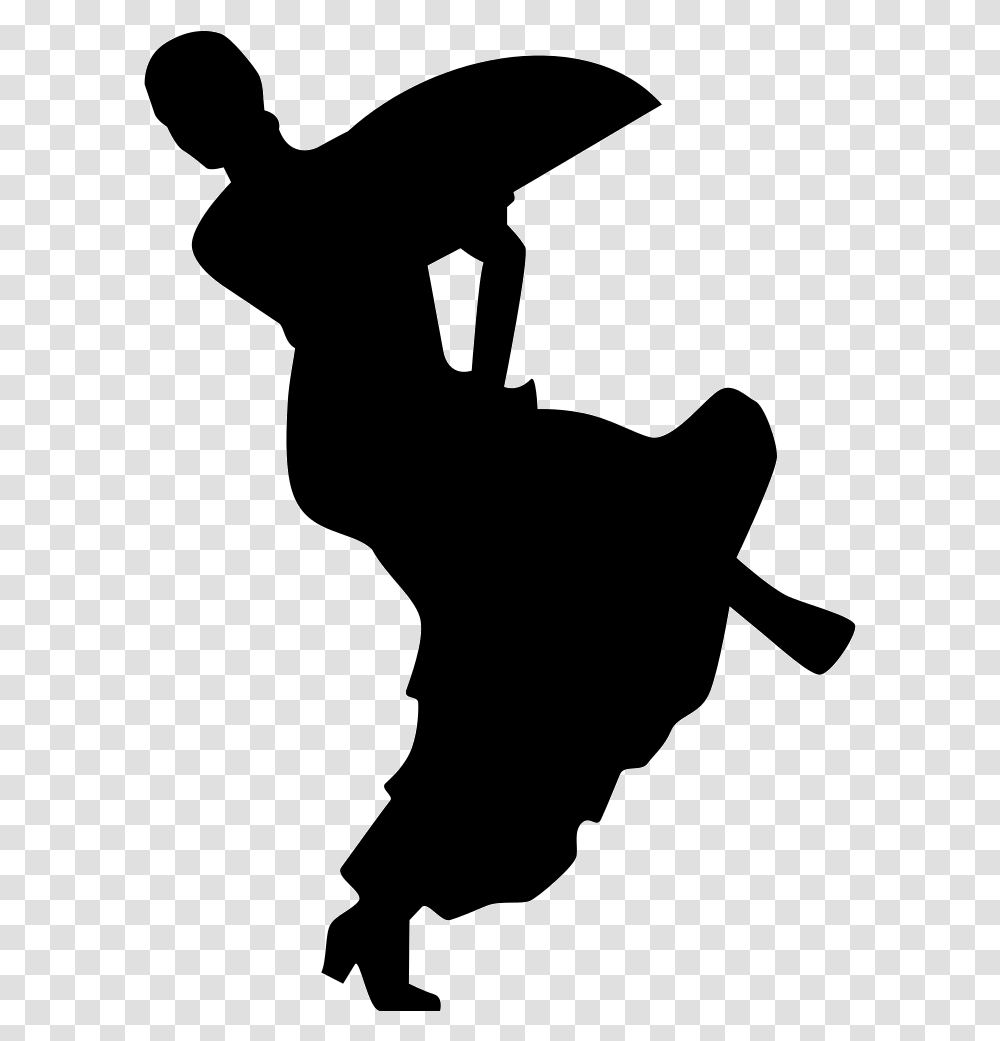 Flamenco Woman Dancer Silhouette Flamenco Women Monochrome, Person, Human, Stencil, Ninja Transparent Png