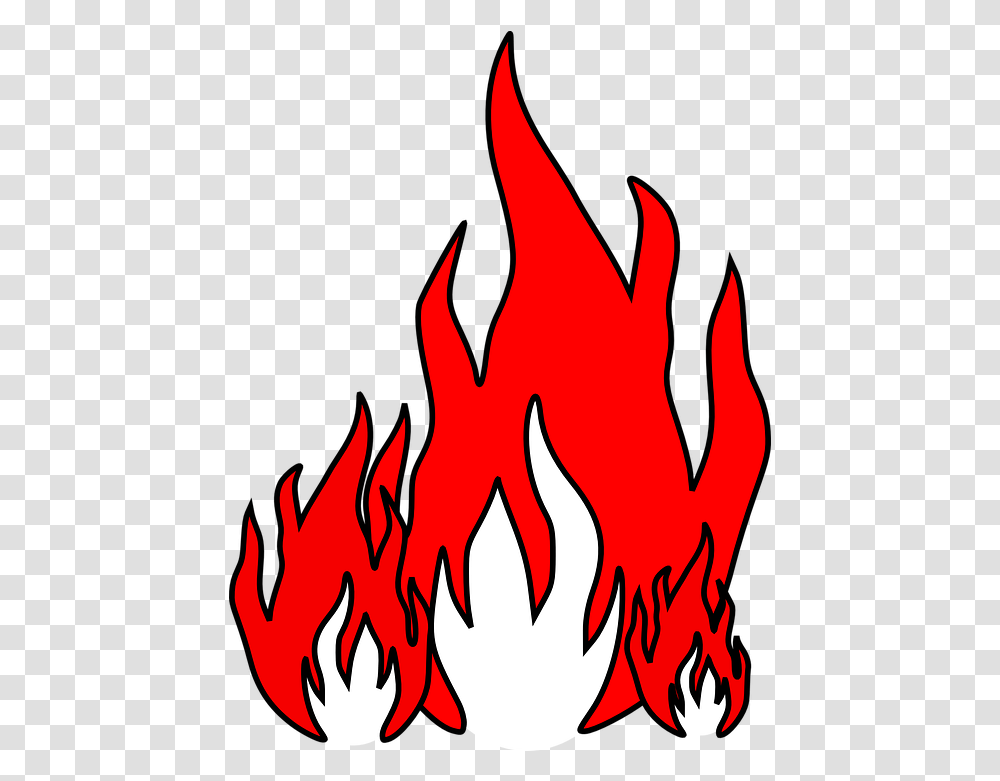 Flames Red Fire Free Vector Graphic On Pixabay Drawn Fire, Bonfire, Person, Human Transparent Png