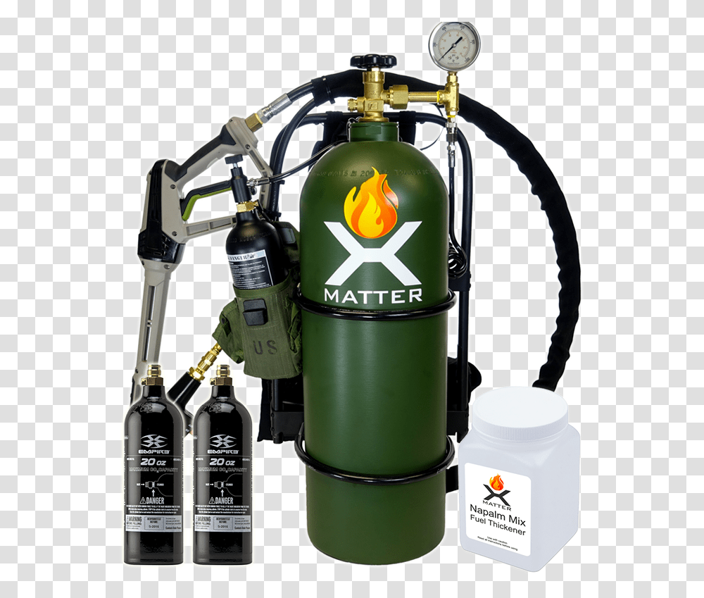 Flamethrower Bottle, Machine, Pump, Cylinder, Grenade Transparent Png