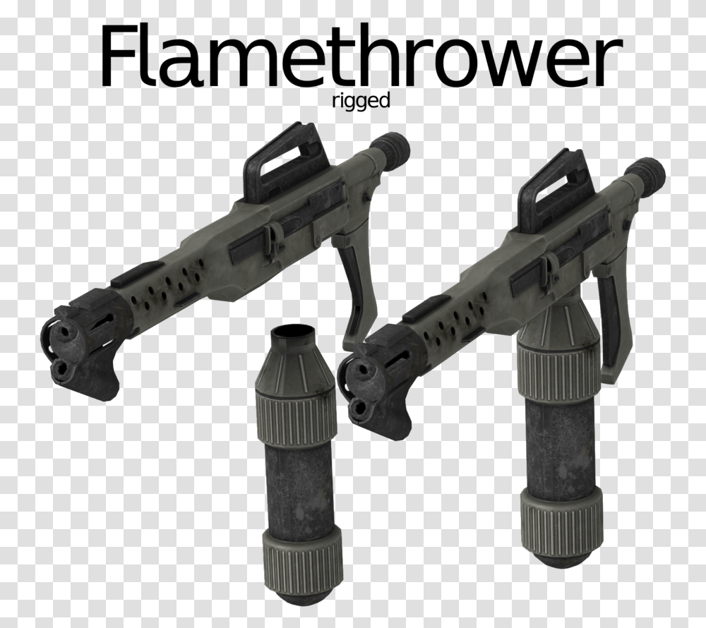 Flamethrower Firearm, Weapon, Weaponry, Gun, Machine Gun Transparent Png
