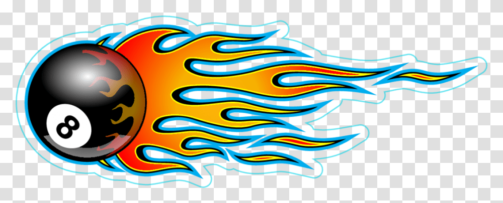 Flaming 8 Ball Sticker Hot Rod Flames, Graphics, Art, Modern Art, Painting Transparent Png