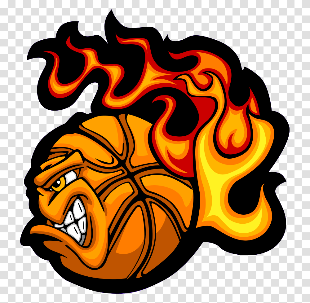 Flaming Basketball Logo Clipart Download, Fire, Flame, Halloween Transparent Png