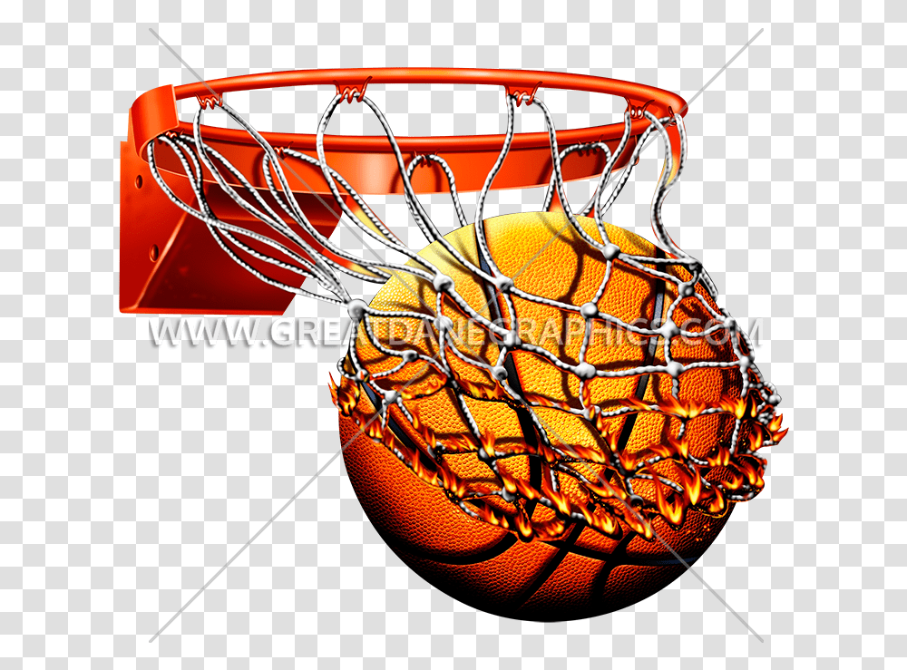 Flaming Basketball With Net Clipart Download Flaming Basketball Net, Sport, Sports, Team Sport, Chandelier Transparent Png