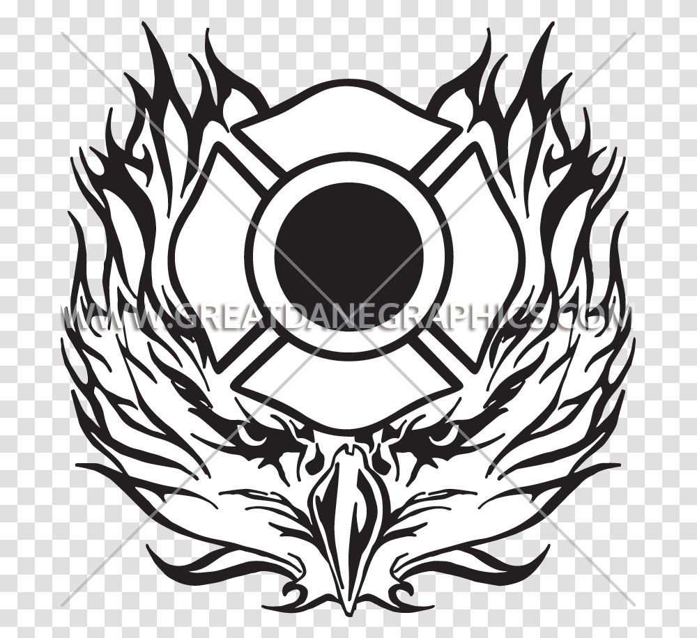 Flaming Eagle Head Production Ready Artwork For T Shirt Printing, Emblem, Painting, Rug Transparent Png