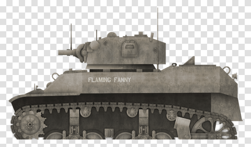 Flaming Fanny, Tank, Army, Vehicle, Armored Transparent Png