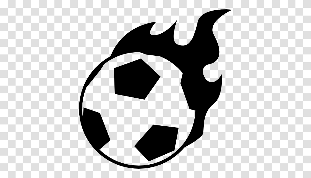 Flaming Football Asfan, Stencil, Soccer Ball, Team Sport Transparent Png