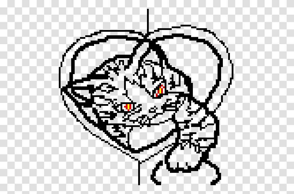 Flaming Heart Line Art, Pac Man Transparent Png